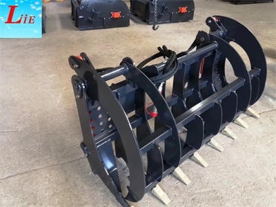 Root grapple rake attachments for skid steer